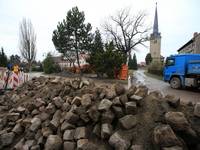 Bauarbeiten am Brunnenplatz von Dezember 2017 - bis Mai 2018 [(c) Gemeinde Elsteraue]